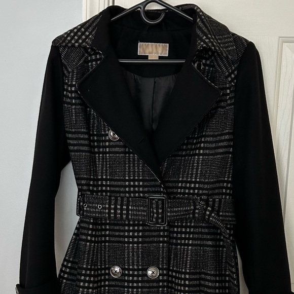 Michael Kors Classy Timeless Chic Blended Wool Coat, Outerwear, Pleats, Pockets - Picture 6 of 14